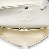 Chanel White Quilted Caviar Medium Classic Double Flap