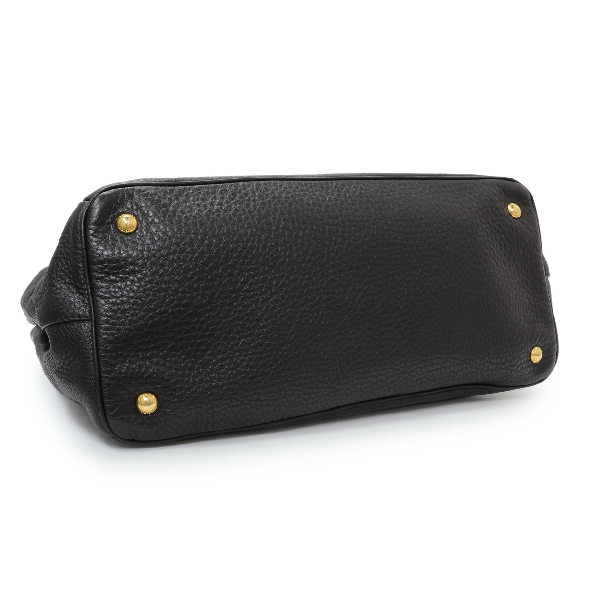 Prada Black Vitello Daino Shopping Tote Handbags Prada