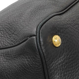 Prada Black Vitello Daino Shopping Tote Handbags Prada