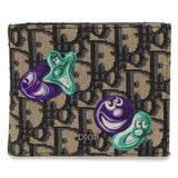 Christian Dior X Kenny Scharf Oblique Canvas Embroidered Bifold Wallet