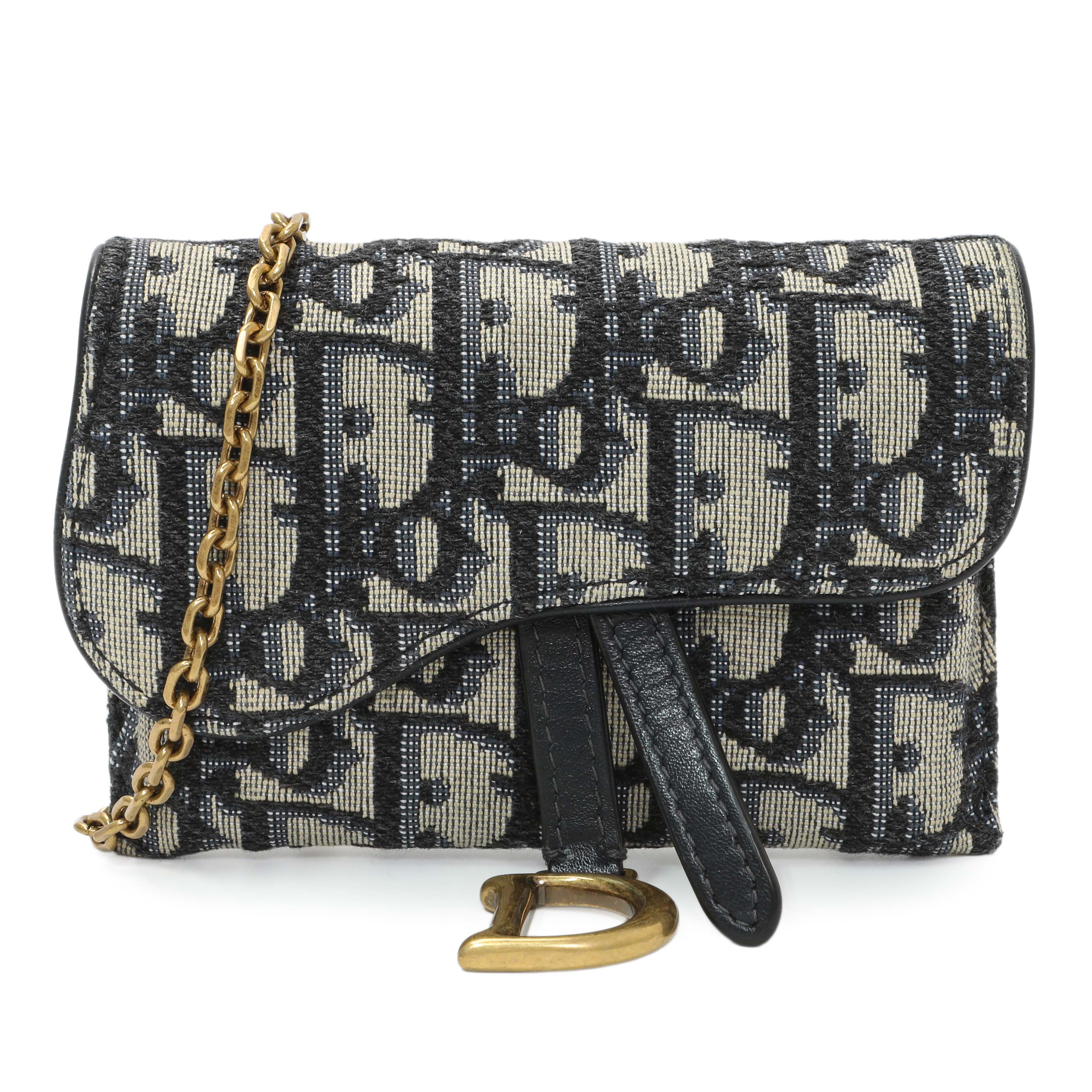 Christian Dior Oblique Nano Saddle Chain Pouch – Modaselle
