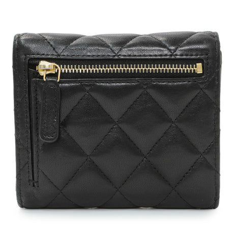 Chanel Black Quilted Lambskin Small Flap Wallet