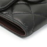 Chanel Black Quilted Lambskin Small Flap Wallet