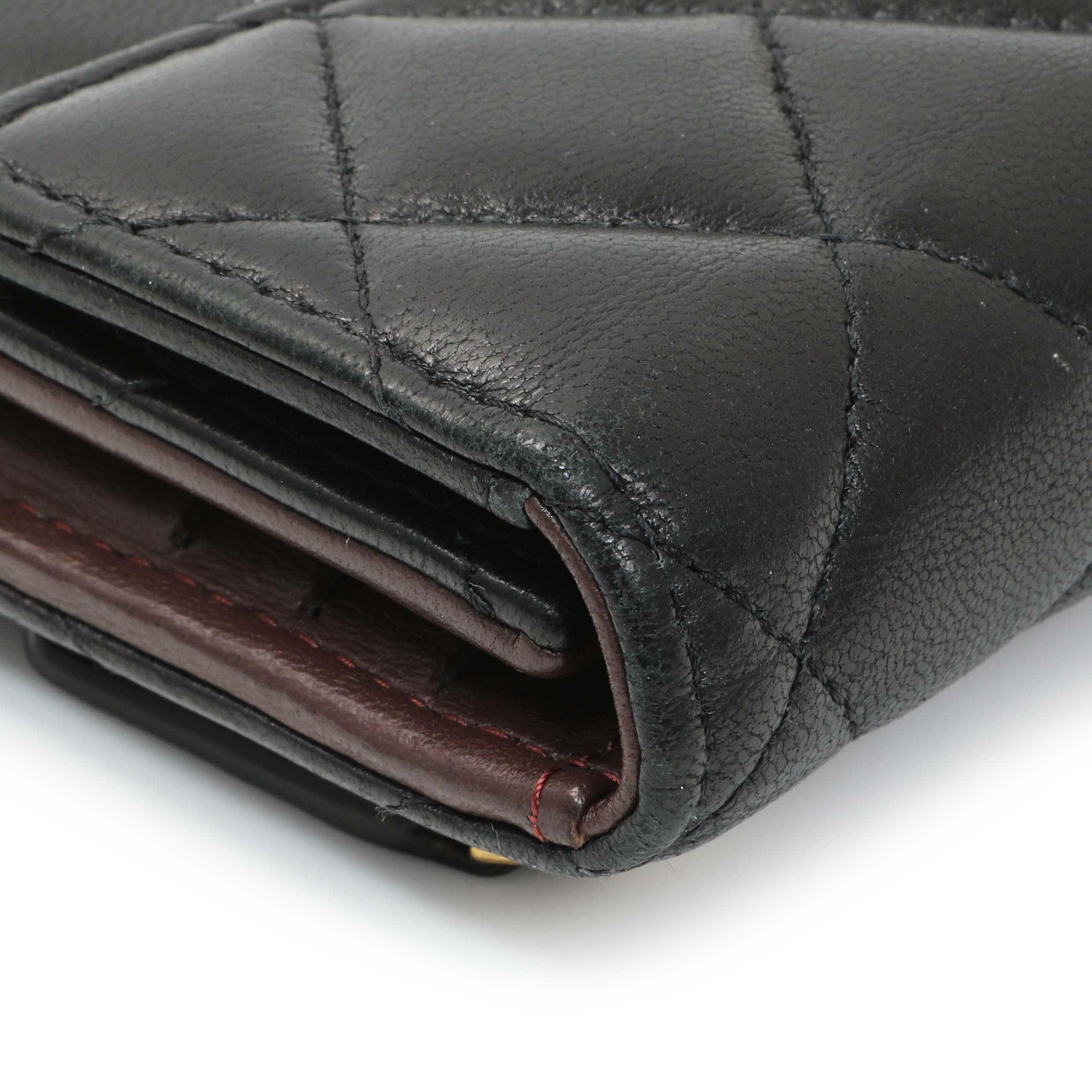 Chanel Black Quilted Lambskin Small Flap Wallet – Modaselle