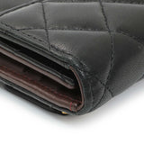 Chanel Black Quilted Lambskin Small Flap Wallet