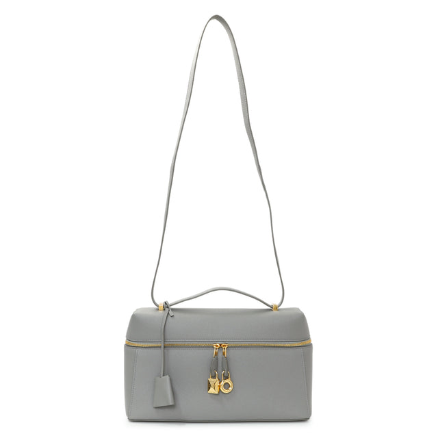 Loro Piana Grey Textured Calfskin Extra Bag L27 Handbags Loro Piana