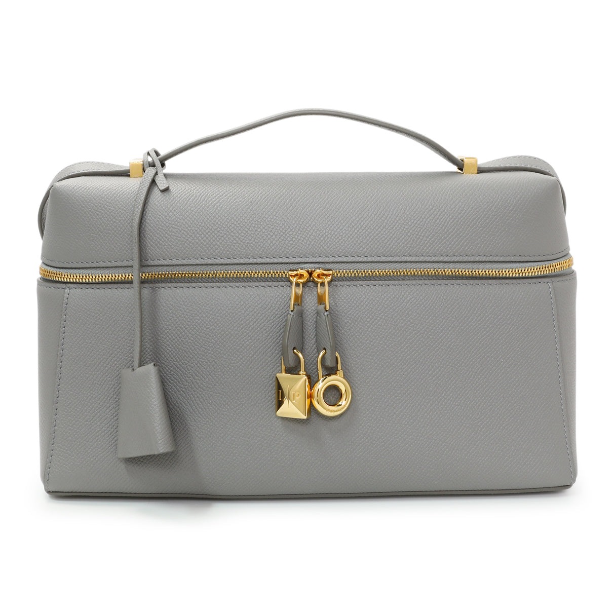 Loro Piana Grey Textured Calfskin Extra Bag L27 Handbags Loro Piana