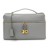 Loro Piana Grey Textured Calfskin Extra Bag L27 Handbags Loro Piana