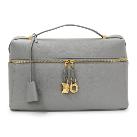 Loro Piana Grey Textured Calfskin Extra Bag L27 Handbags Loro Piana