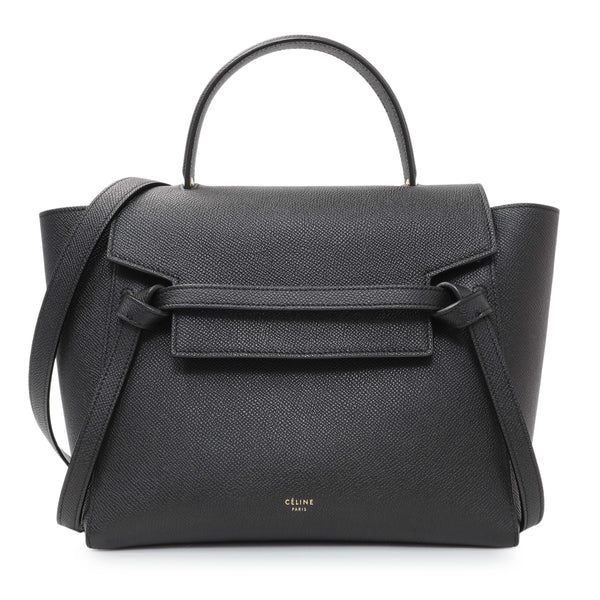 バッグ CELINE One shoulder belt bag leather Celine Black Grained Calfskin Micro Belt Bag – Modaselle
