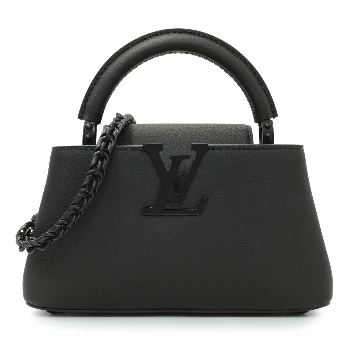 Louis Vuitton Black Matte Taurillon Capucines East West Mini Handbags Louis Vuitton