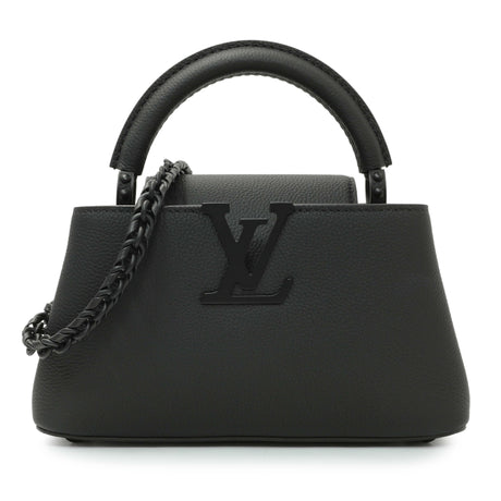Louis Vuitton Black Matte Taurillon Capucines East West Mini Handbags Louis Vuitton