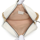 Gucci White Calfskin Matelasse Small GG Marmont Chain Shoulder Bag Handbags Gucci