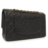 Chanel Black Quilted Caviar Medium Classic Double Flap