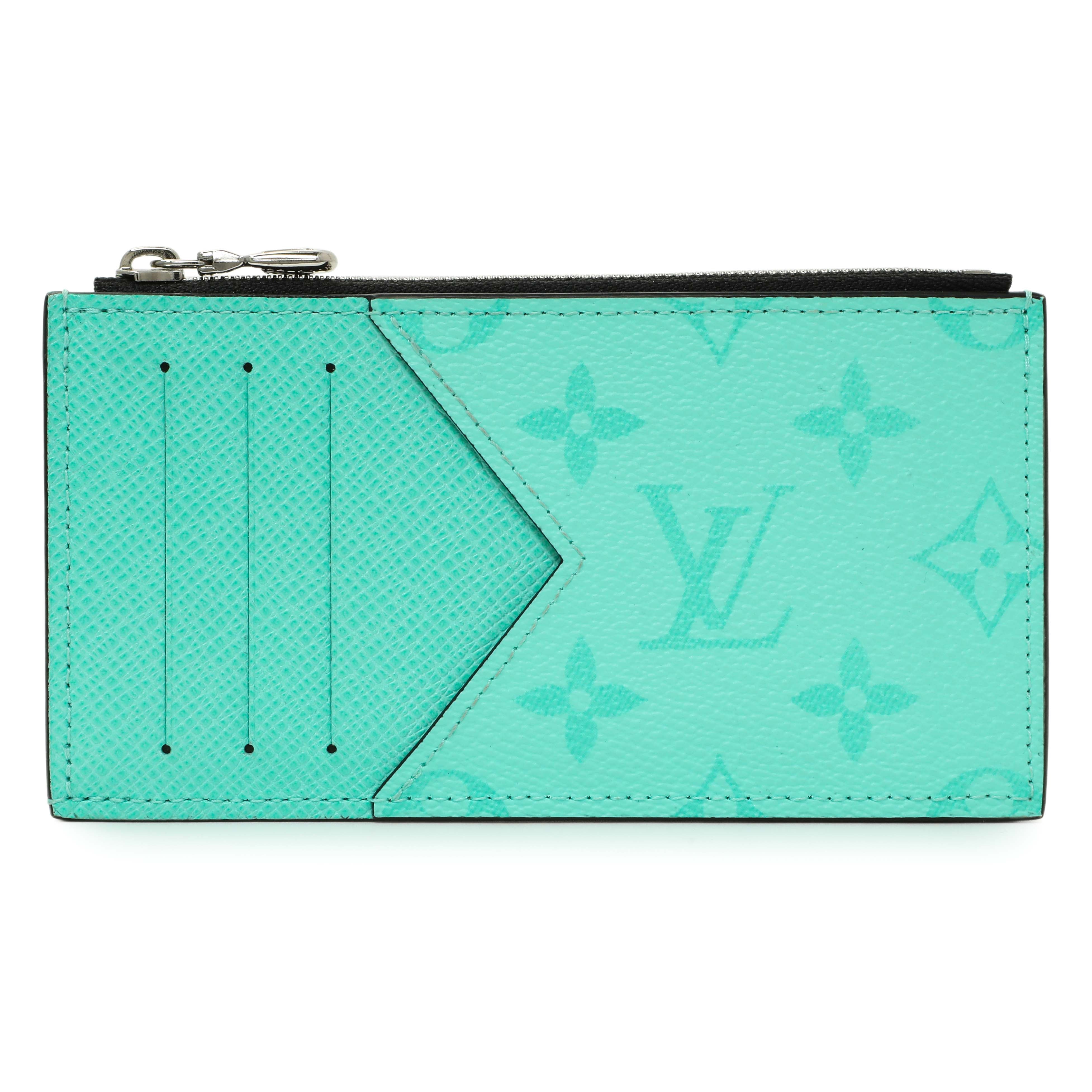 Louis Vuitton Teal Taigarama Coin Card Holder – Modaselle