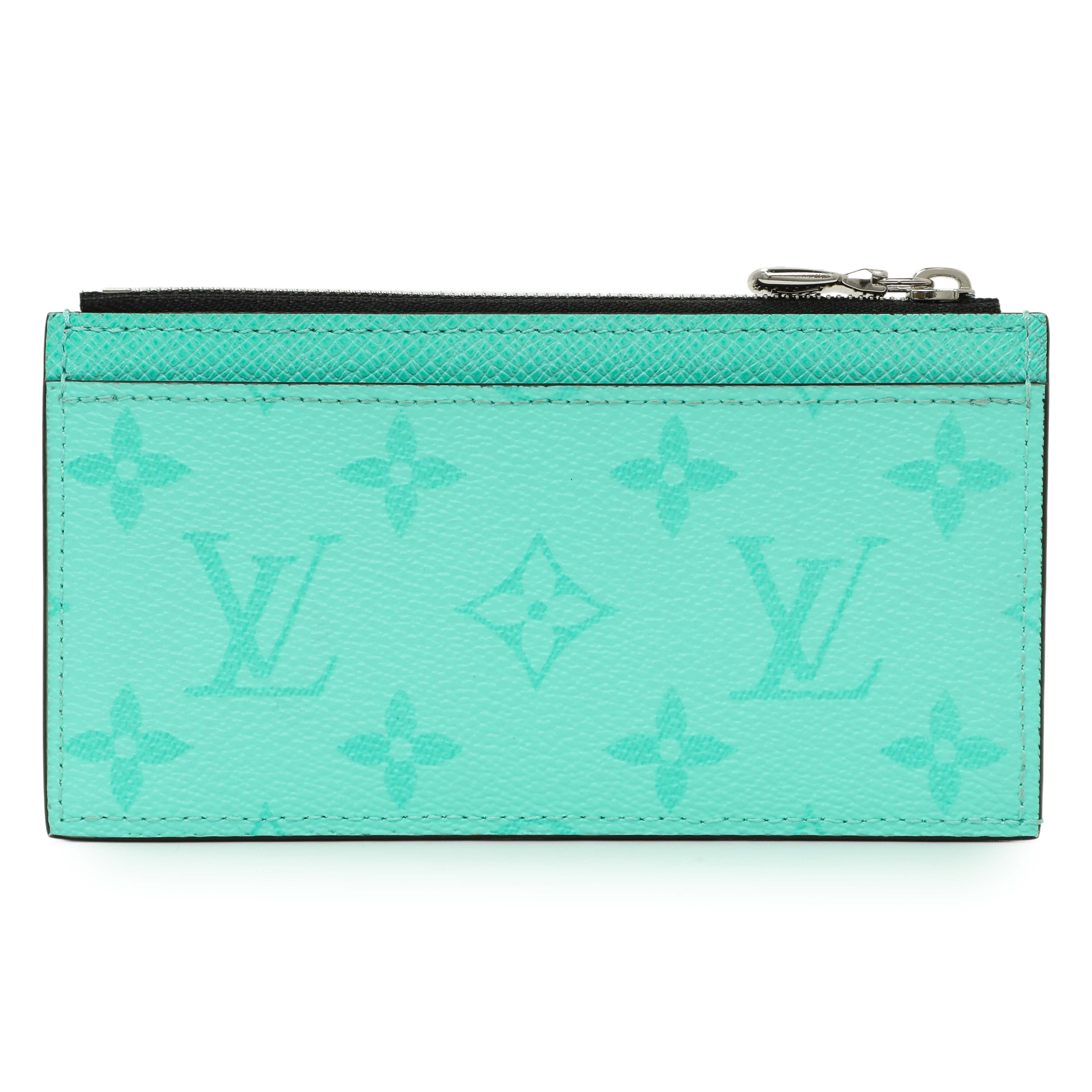 Louis Vuitton Teal Taigarama Coin Card Holder – Modaselle