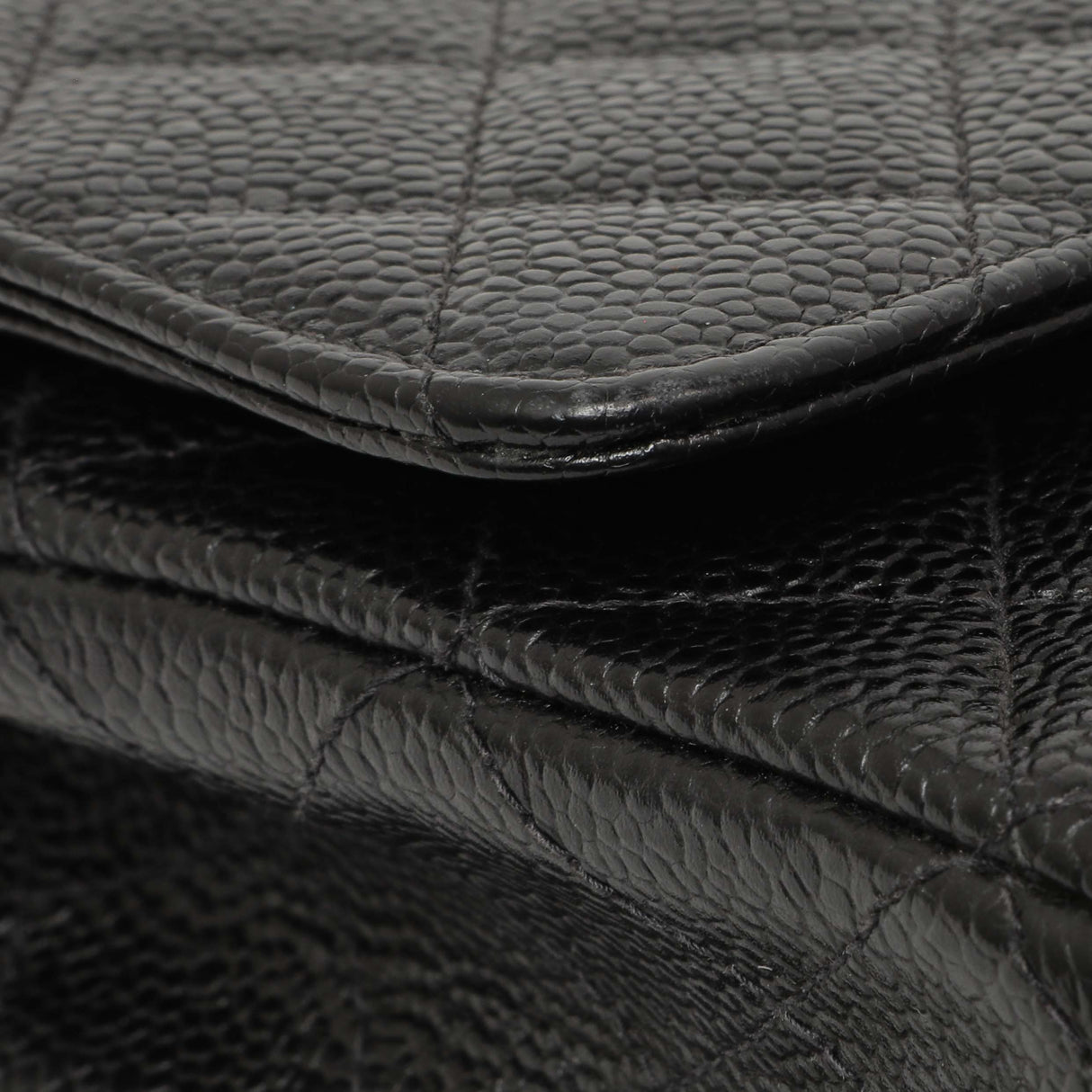 Chanel Black Quilted Caviar Medium Classic Double Flap