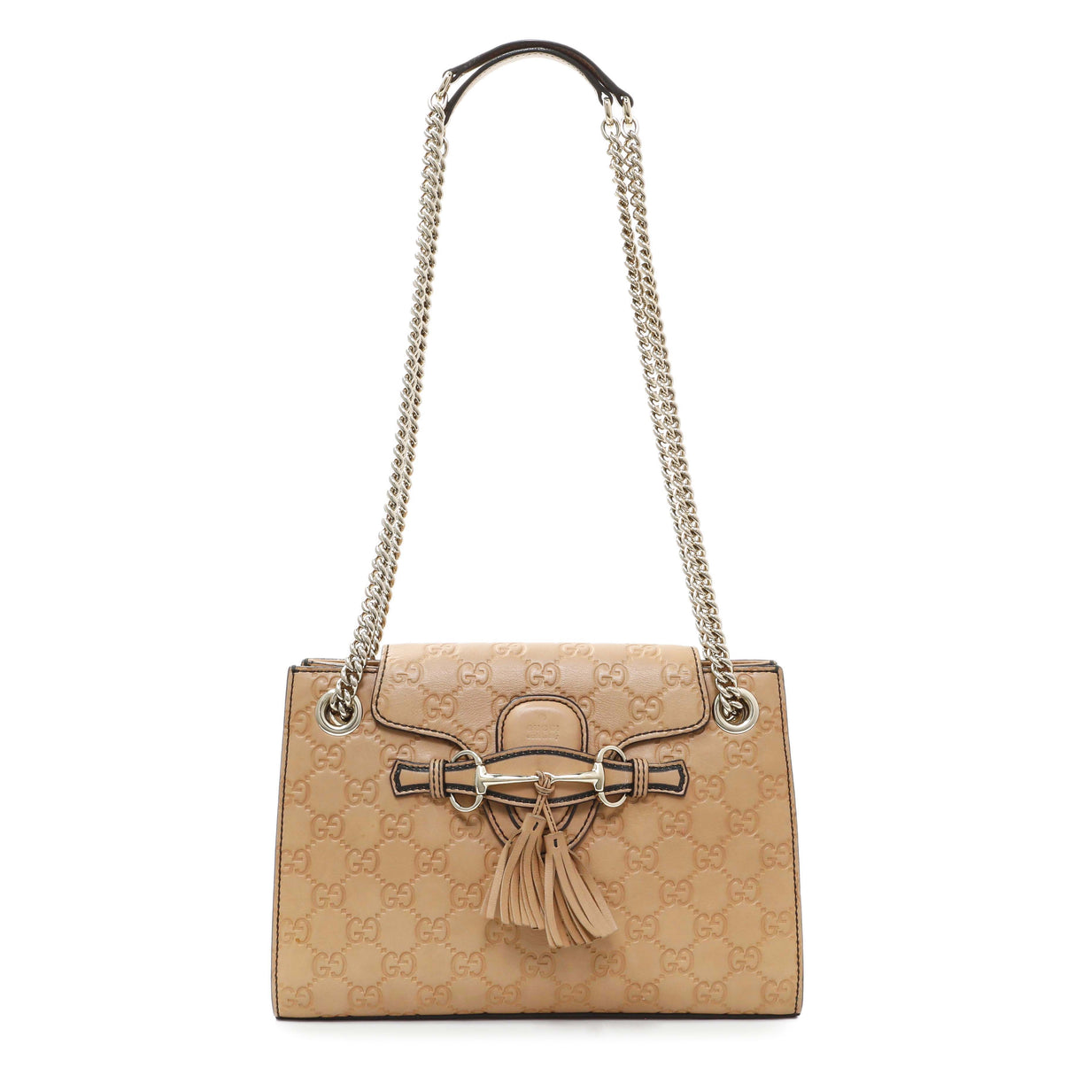 Gucci Beige Guccissima Emily Small Chain Shoulder Bag Handbags Gucci