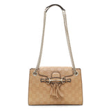 Gucci Beige Guccissima Emily Small Chain Shoulder Bag Handbags Gucci