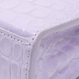 Balenciaga Lilac Shiny Calfskin Crocodile Embossed Hourglass Chain Bag Handbags Balenciaga