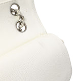 Chanel White Quilted Caviar Medium Classic Double Flap