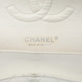 Chanel White Quilted Caviar Medium Classic Double Flap