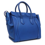 Celine Blue Smooth Calfskin Mini Luggage Tote