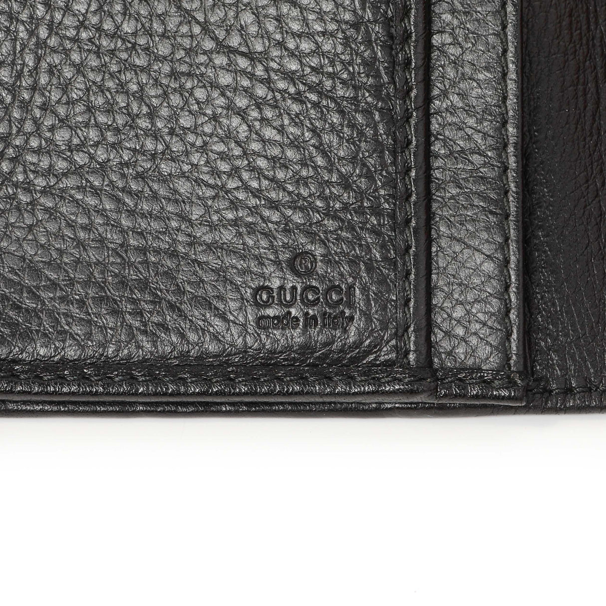 Gucci Black Guccissima Web Long Wallet