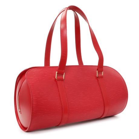 Louis Vuitton Red Epi Soufflot w/ Pouch Handbags Louis Vuitton