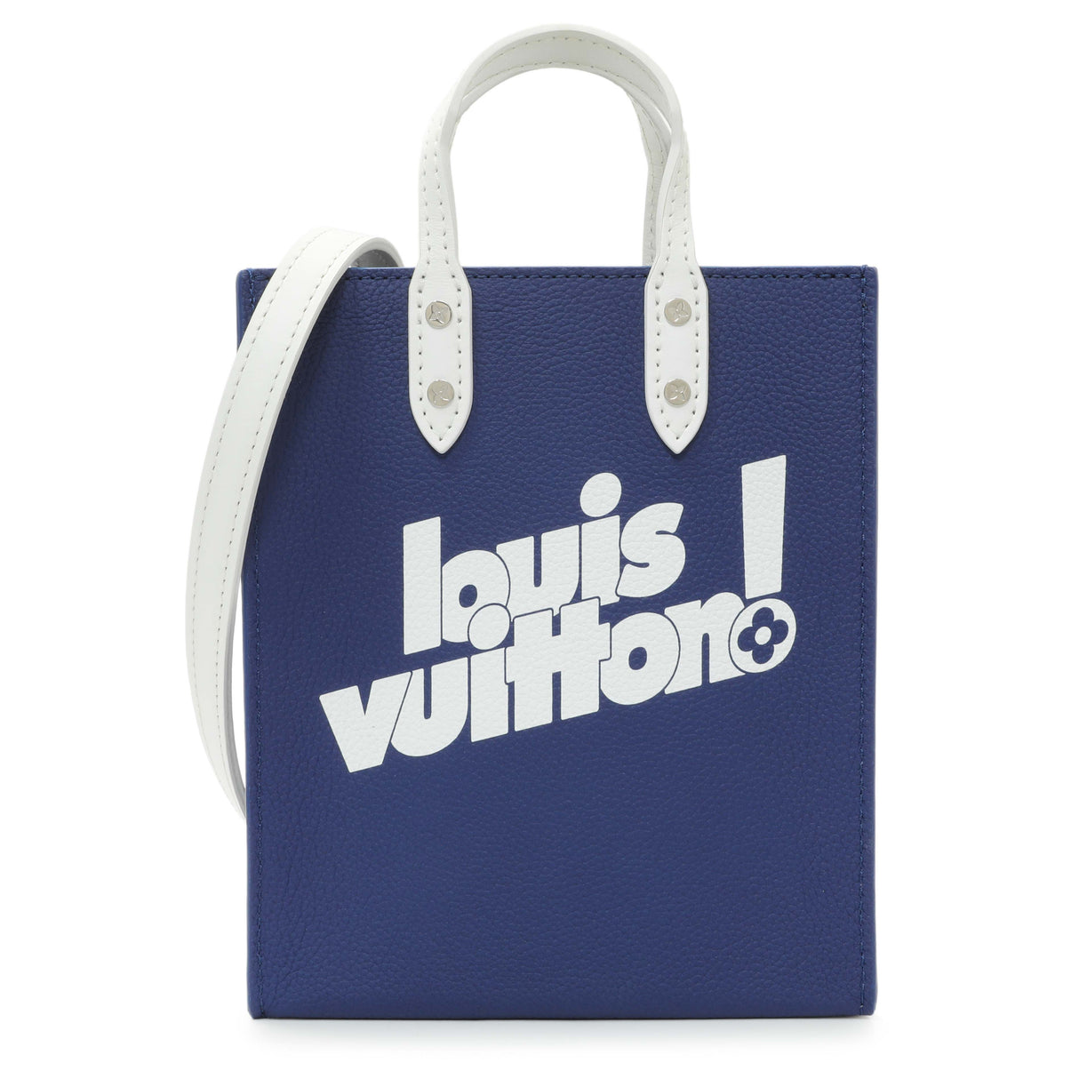 Louis Vuitton Blue Calfskin Virgil Abloh Sac Plat XS Handbags Louis Vuitton