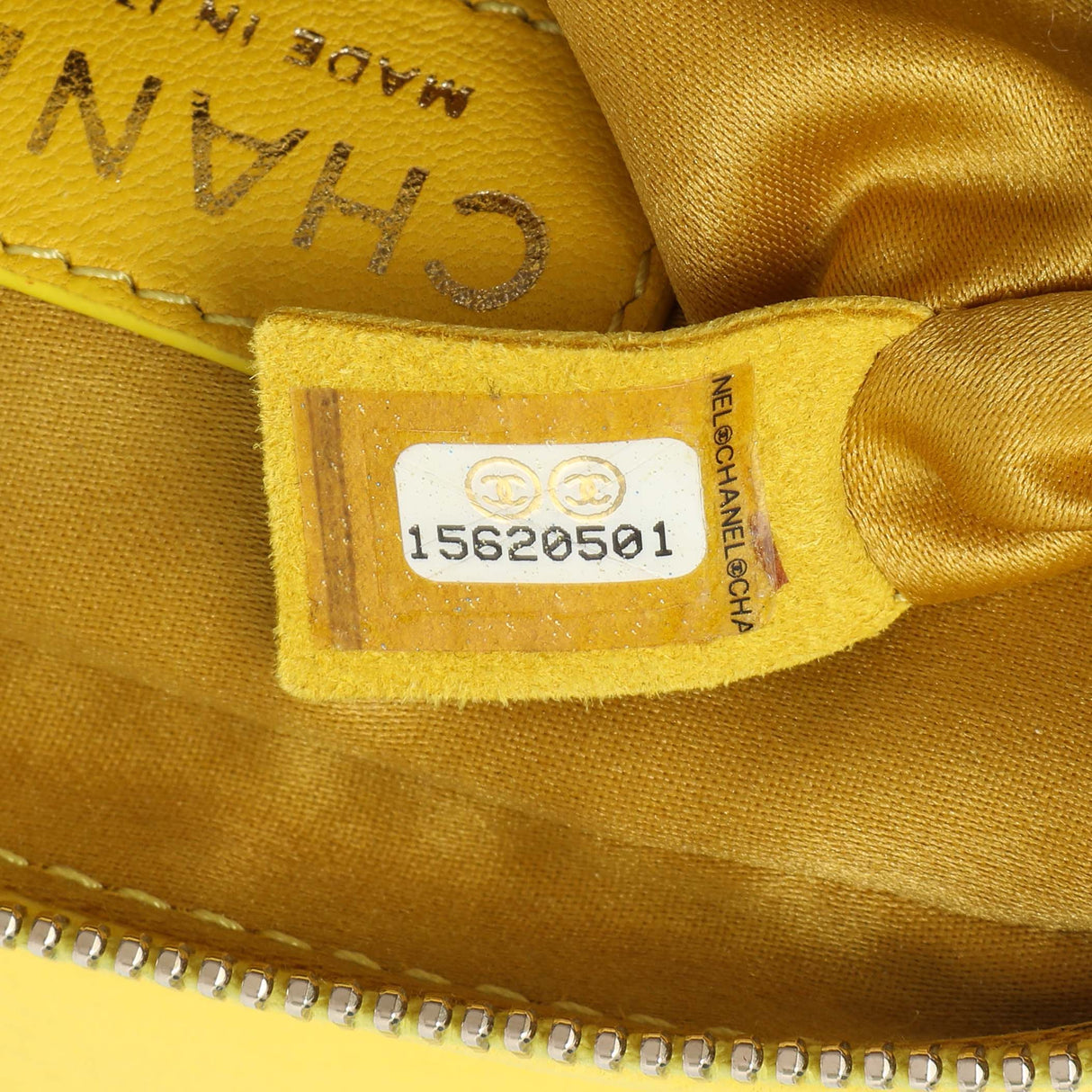 Chanel Yellow Quilted Calfskin Mini Chain Flap Handbags Chanel