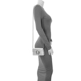 Gucci Silver Metallic Calfskin Super Mini Dionysus Shoulder Bag Handbags Gucci