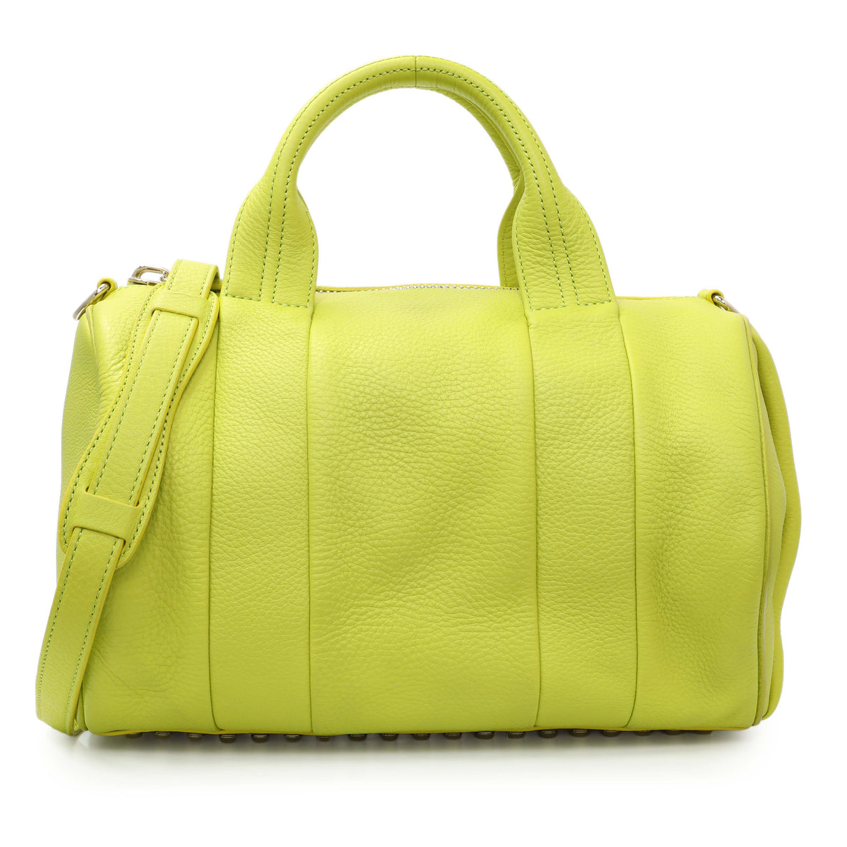 Alexander Wang Lime Green Pebbled Lambskin Rocco