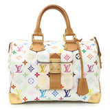 Louis Vuitton White Multicolor Speedy 30 Handbags Louis Vuitton