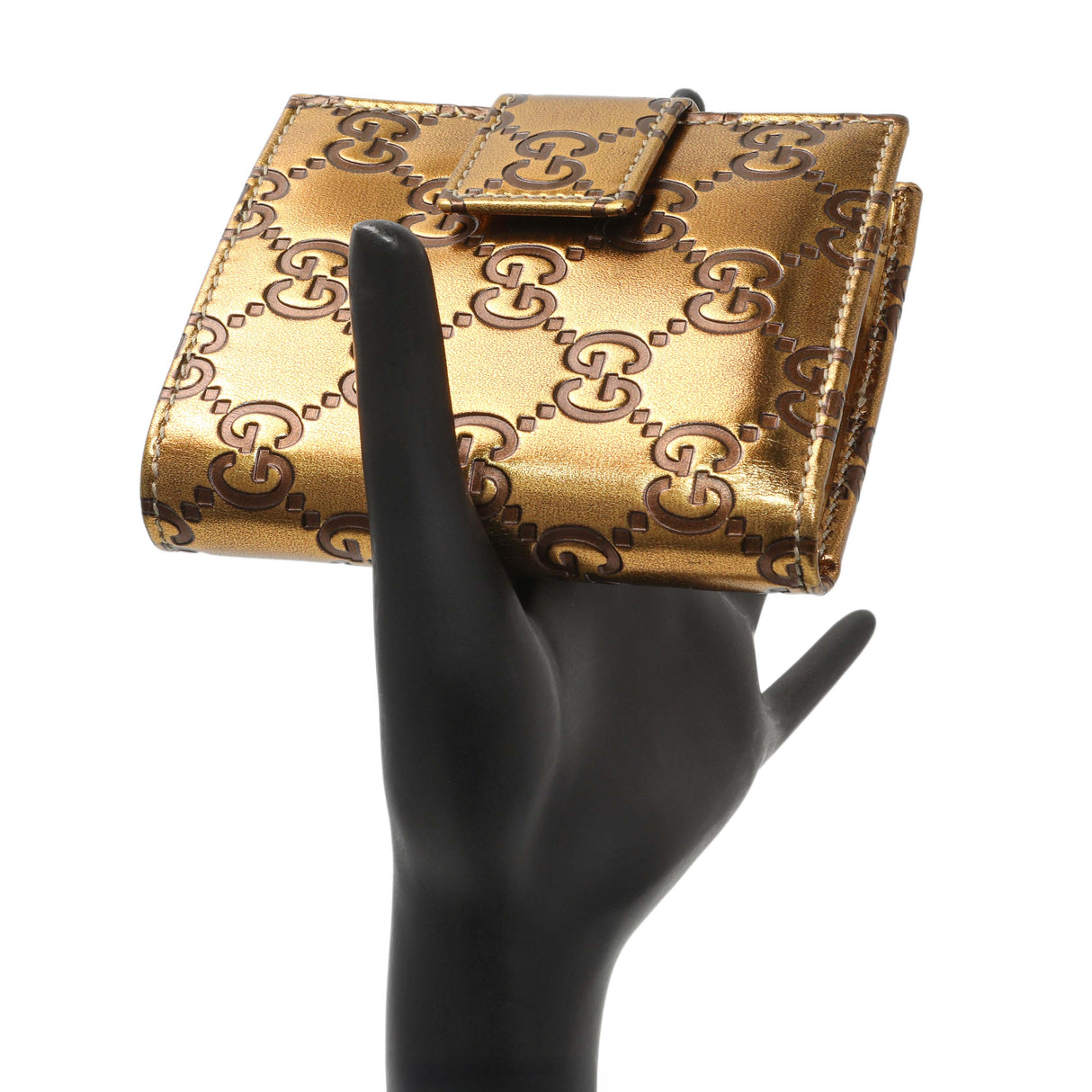 Gucci Bronze Guccissima Compact Wallet Accessories Gucci