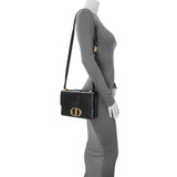 Christian Dior Black Smooth Calfskin 30 Montaigne Flap Bag Handbags Christian Dior