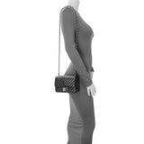 Chanel Black Lambskin Chevron Quilted Mini Square Flap Handbags Chanel