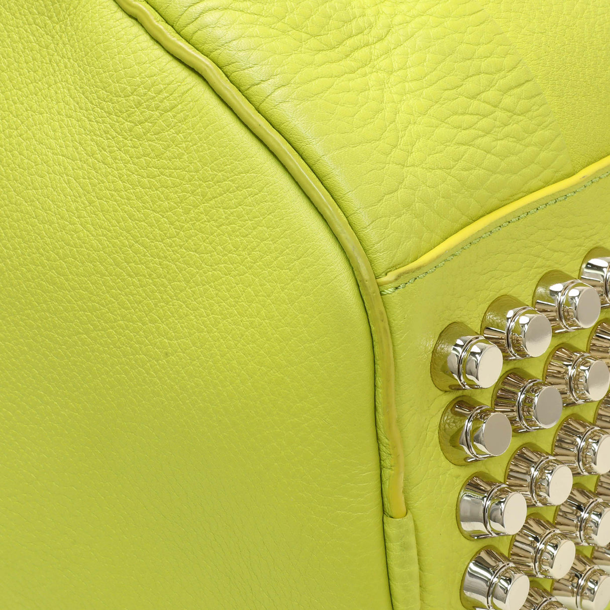 Alexander Wang Lime Green Pebbled Lambskin Rocco