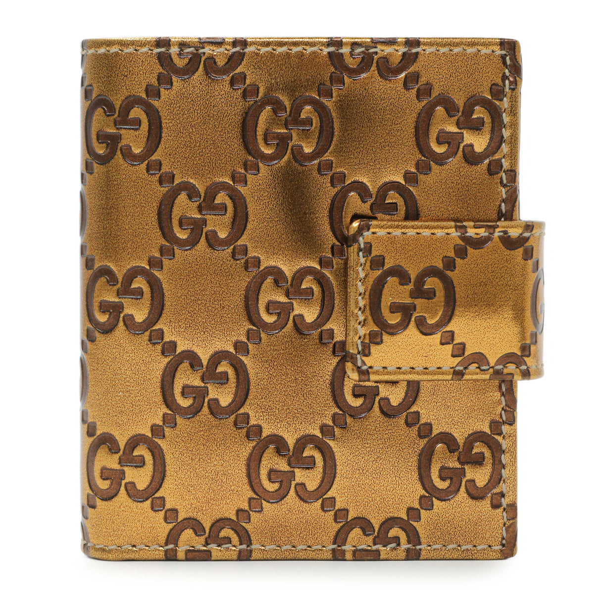 Gucci Bronze Guccissima Compact Wallet Accessories Gucci