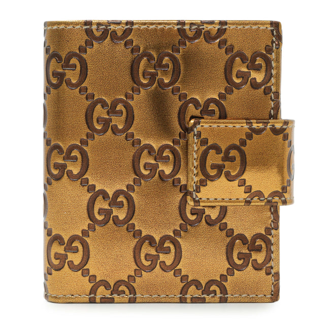Gucci Bronze Guccissima Compact Wallet Accessories Gucci