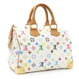 Louis Vuitton White Multicolor Speedy 30 Handbags Louis Vuitton