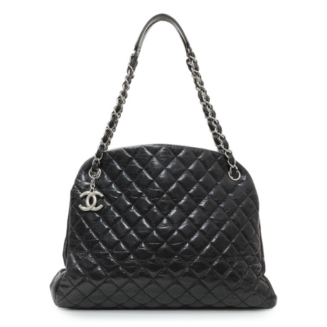 Chanel Glazed Calfskin Quilted Large Mademoiselle Bowling Bag Handbags Chanel