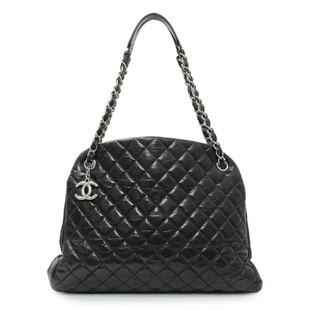 Chanel Glazed Calfskin Quilted Large Mademoiselle Bowling Bag Handbags Chanel