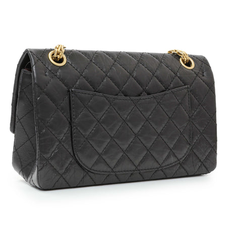 Chanel Black Quilted Aged Calfskin 2.55 Reissue Flap 225 Handbags Chanel
