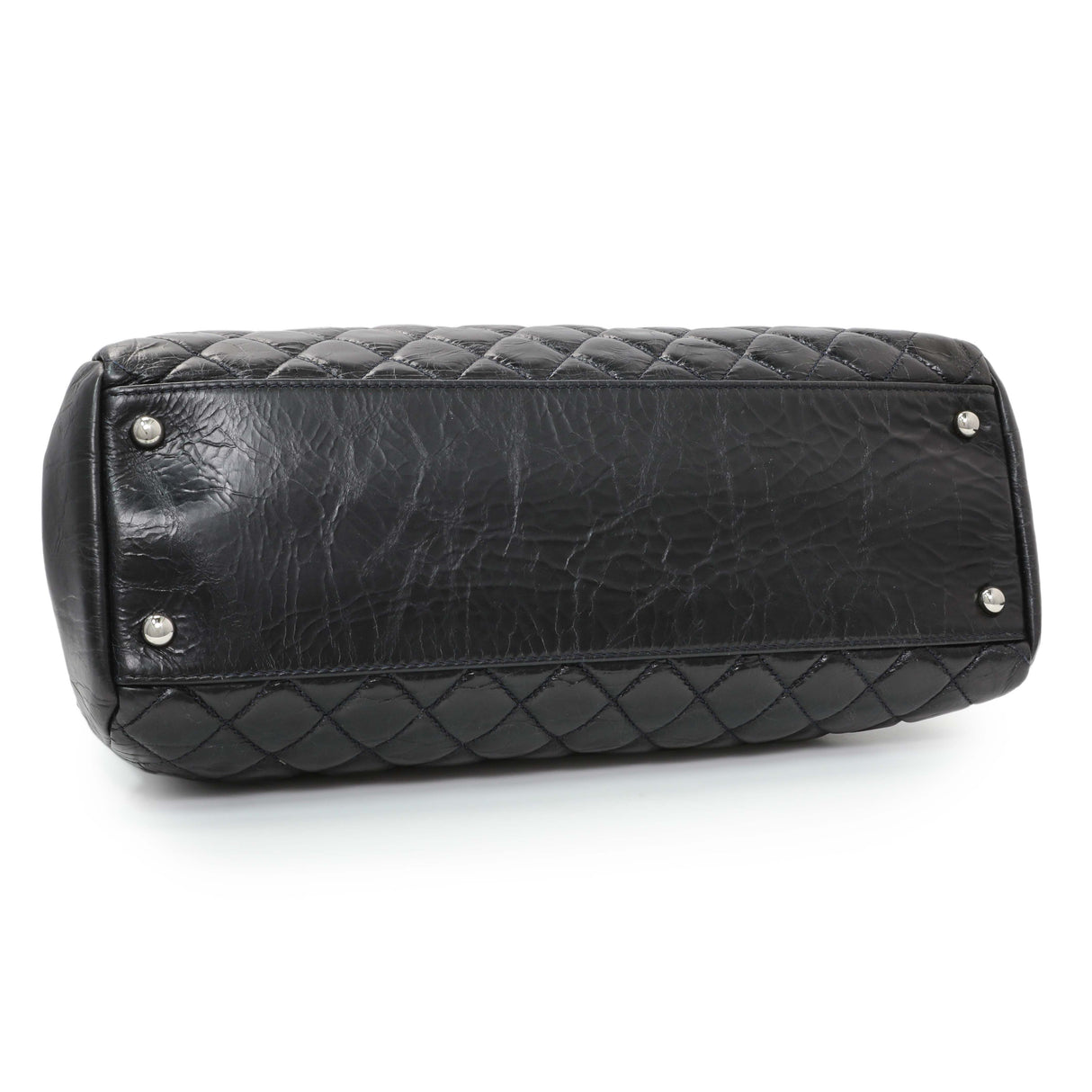 Chanel Glazed Calfskin Quilted Large Mademoiselle Bowling Bag Handbags Chanel