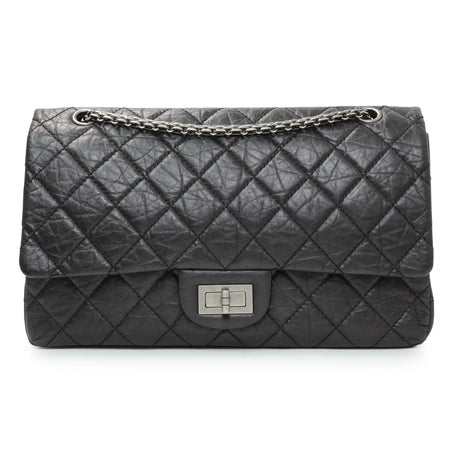 Chanel Black Quilted Aged Calfskin 2.55 Reissue 227 Flap Handbags Chanel