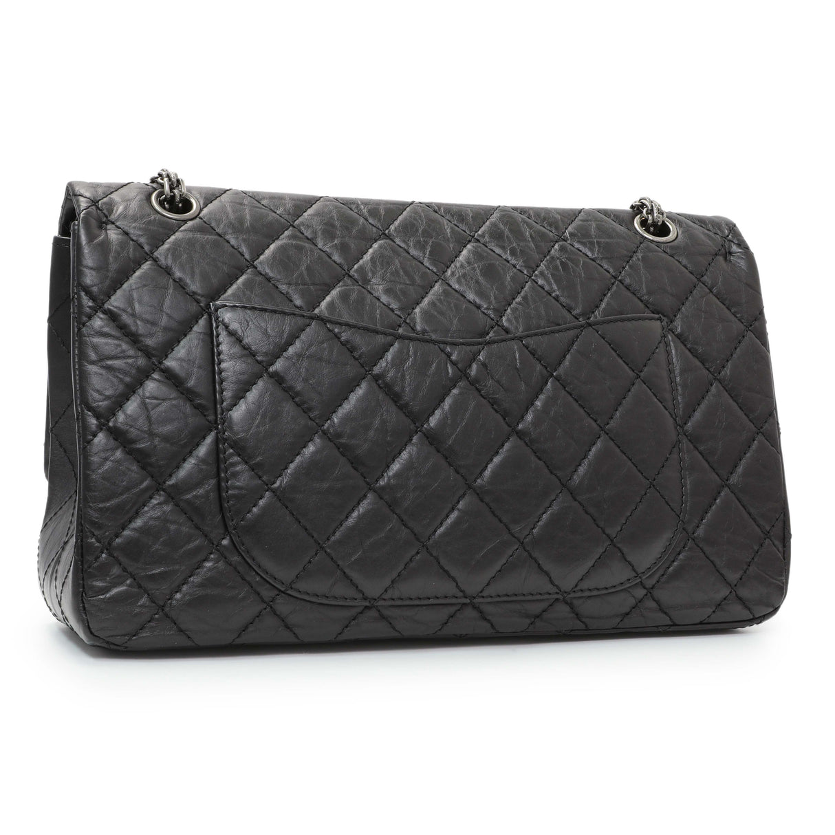 Chanel Black Quilted Aged Calfskin 2.55 Reissue 227 Flap Handbags Chanel