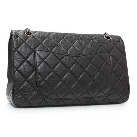 Chanel Black Quilted Aged Calfskin 2.55 Reissue 227 Flap Handbags Chanel