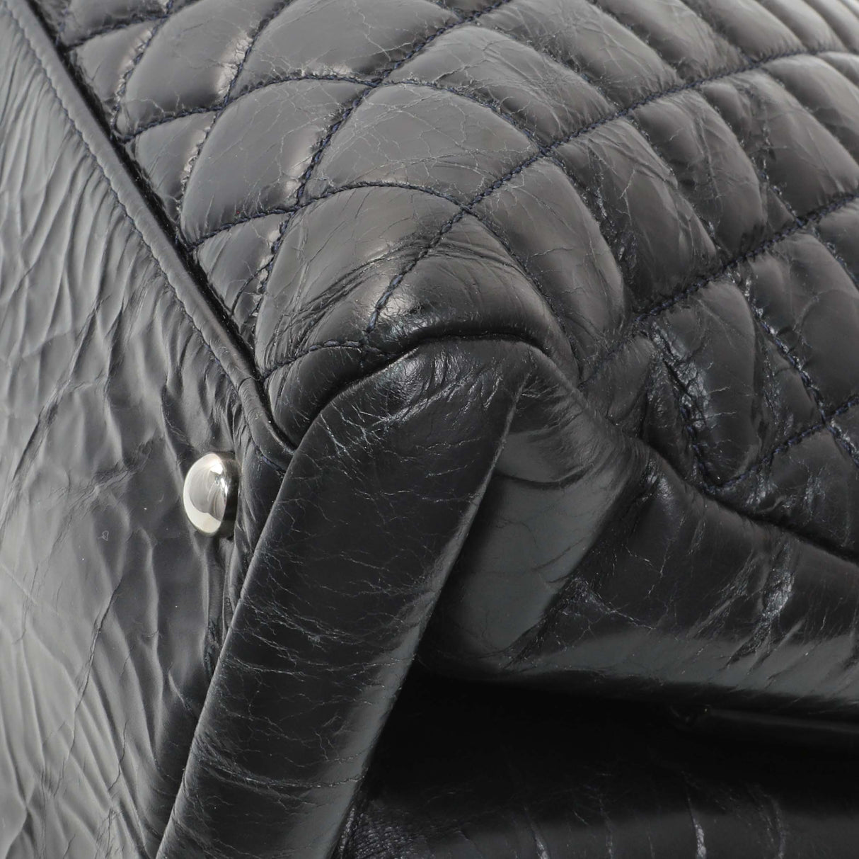 Chanel Glazed Calfskin Quilted Large Mademoiselle Bowling Bag Handbags Chanel