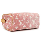 Louis Vuitton Pink Monogram Denim Nano Speedy Handbags Louis Vuitton